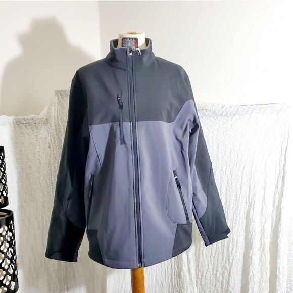 North End Black & Gray Color Block Soft Shell Jacket Size Medium - Picture 2 of 13